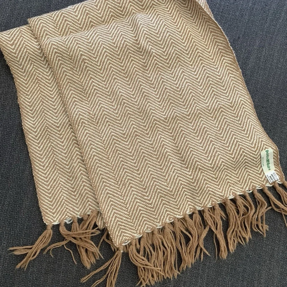 Deirdre McGuire Alpaca Herringbone Fringe Scarf Ireland‎